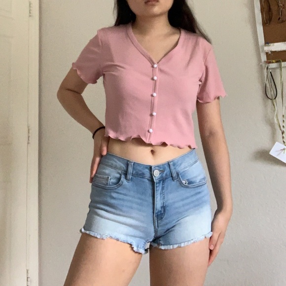 Pants - Raw cut jean shorts